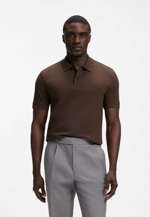 BOSS, PALLAS - Poloshirts - dark brown nine