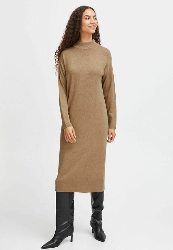 BYMMMORLA TURTLENECK DRESS - Jumper dress - sepia tint melange