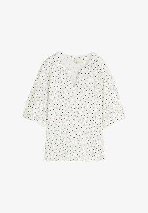 TOM TAILOR, TOM TAILOR T-SHIRT T-SHIRT MIT PUNKTEMUSTER - Blouse - white small dot design