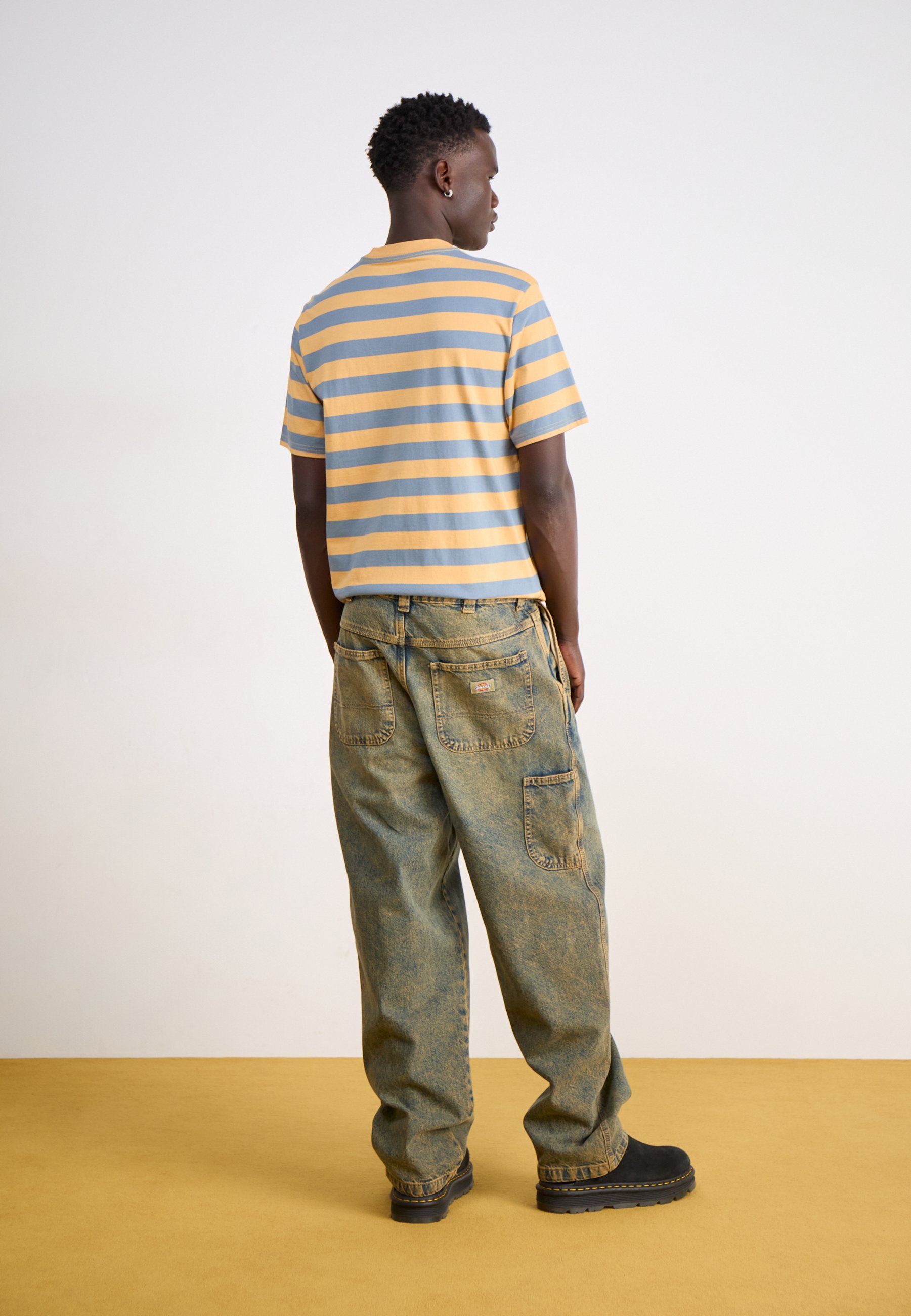 Dickies MADISON BAGGY FIT - Baggy jeans - yellow fade indigo/dirty