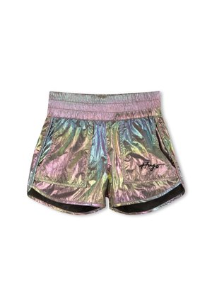 CRINKLED IRIDESCENT  - Shorts - lame argent