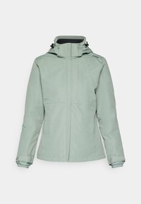 WOMAN JACKET ZIP HOOD DETACHBLE INN.JACKET - Hardshelljacke - mineral
