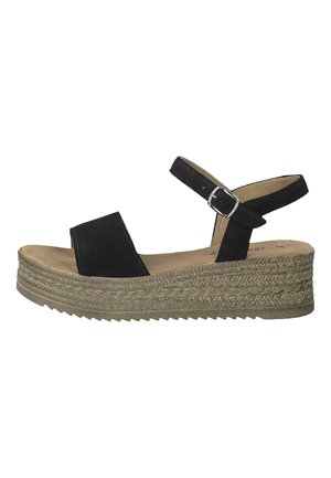 s.Oliver SANDALETTE - Wedge sandals - navy