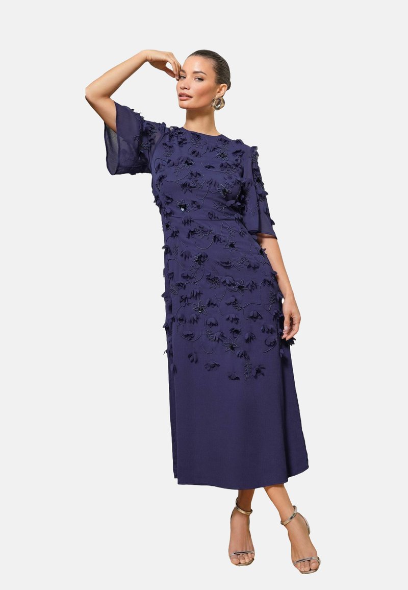 Love & Roses REGULAR FIT - 3D FLORAL SLEEVE MIDI - Kasdienė suknelė - blue