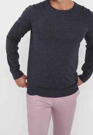 Striktrøje - dark-blue denim
