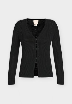 Calvin Klein, POINTELLE CARDIGAN - Gilet - black
