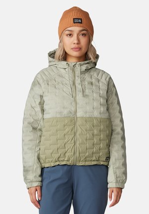 Mountain Hardwear, Piumino - white sage vapors print mantis green