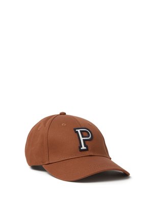 WITH ADJUSTABLE VISOR AND EMBROIDERED P - Cap - tobacco brown