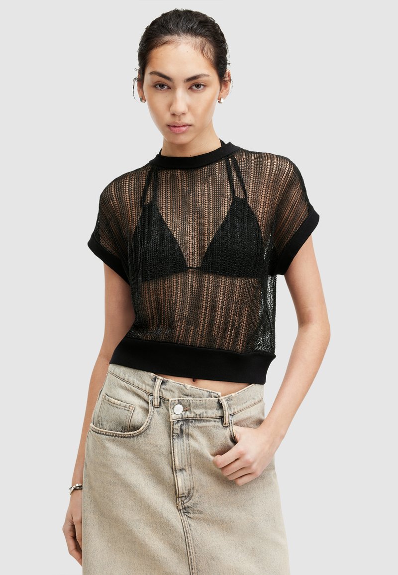 AllSaints GIANA - Triko s potiskem - black