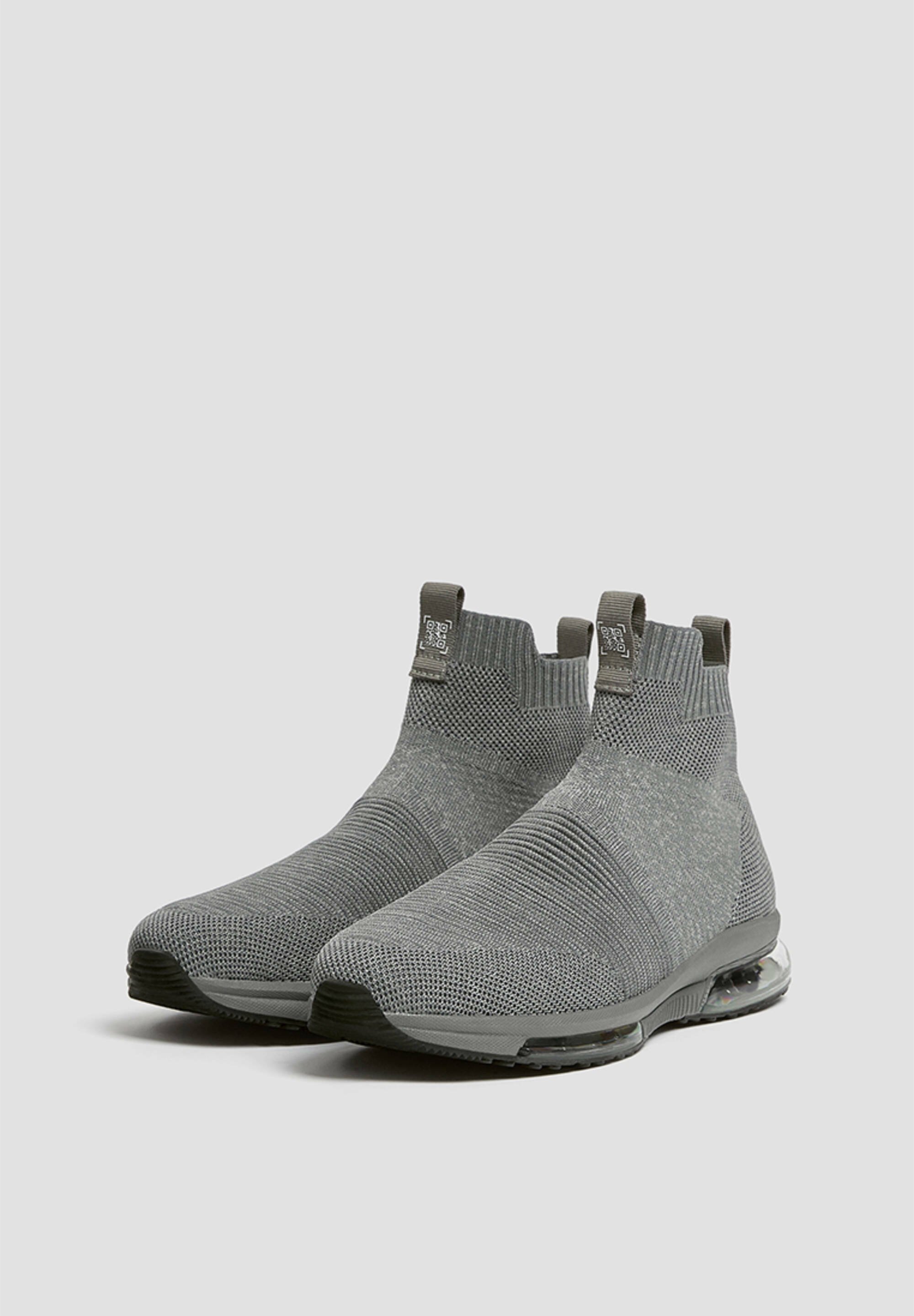 PULL\u0026BEAR Sneakers hoog - grey/Grijs - Zalando.nl