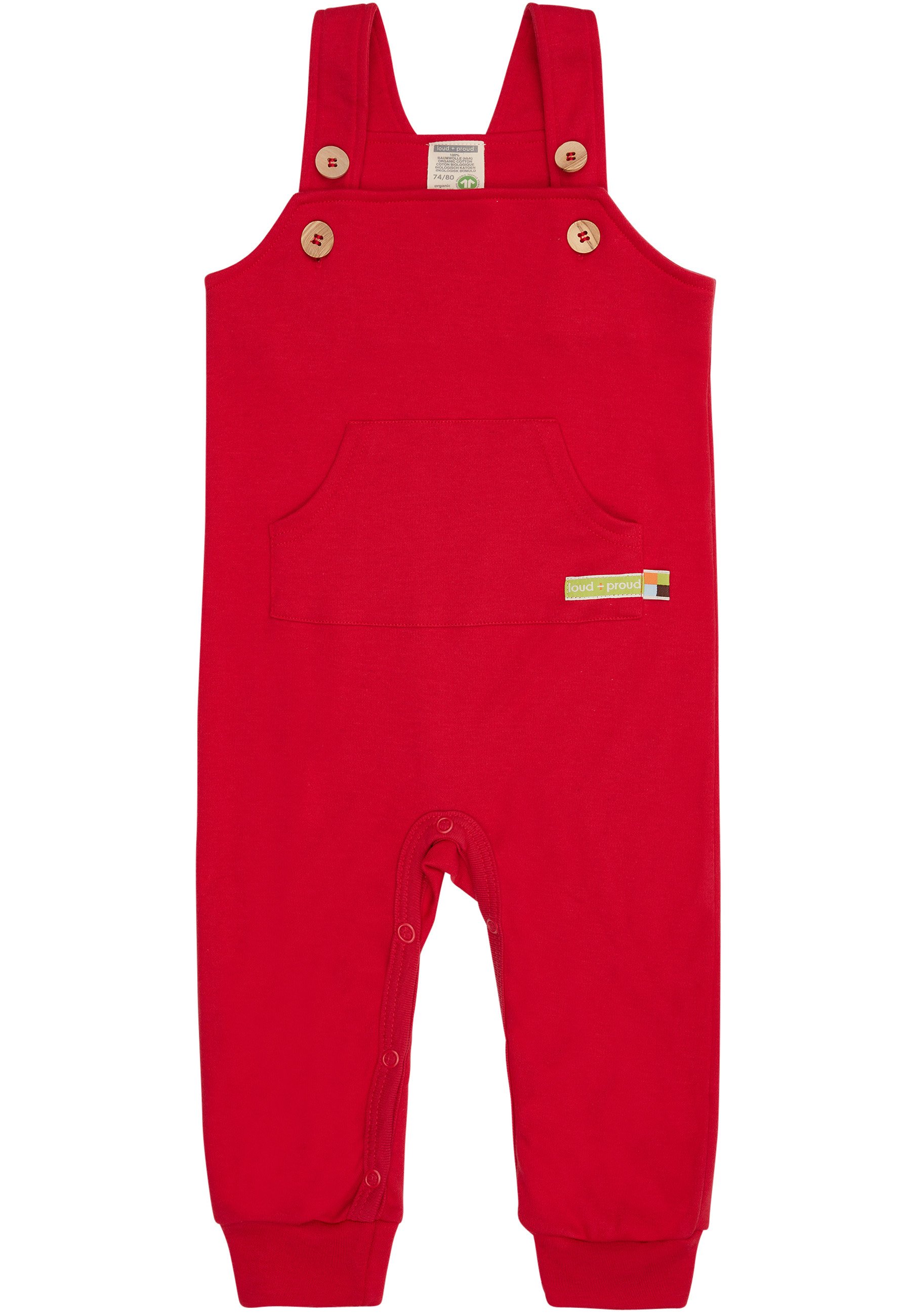 Salopette Bambini Loud+Proud - Certificata GOTS, Cotone Biologico, Unisex, Produzione Europea Sostenibile - Foto 1