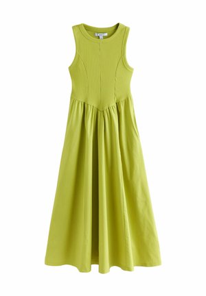 Next REGULAR FIT - MIX SLEEVELESS RACER MIDI  - Freizeitkleid - lime green