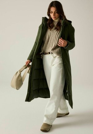 Regatta, REGATTA JANNA LONGLINE HOODED WATERPROOF INSULATED JACKETS - Winter coat - dark khaki