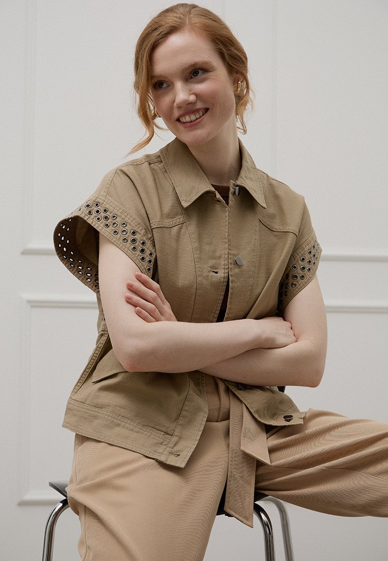 Scotch & Soda Lichte jas kaki