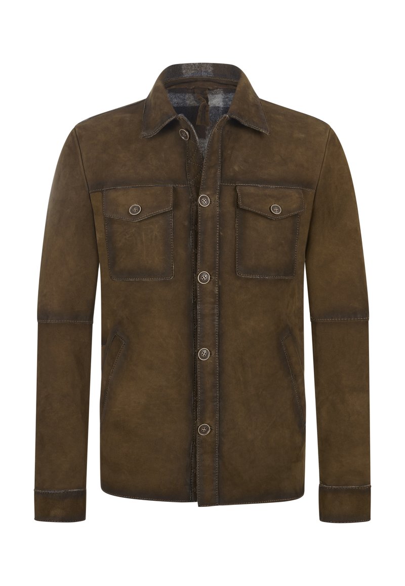 Milestone MSTORRES Leather jacket cognac/brown Zalando