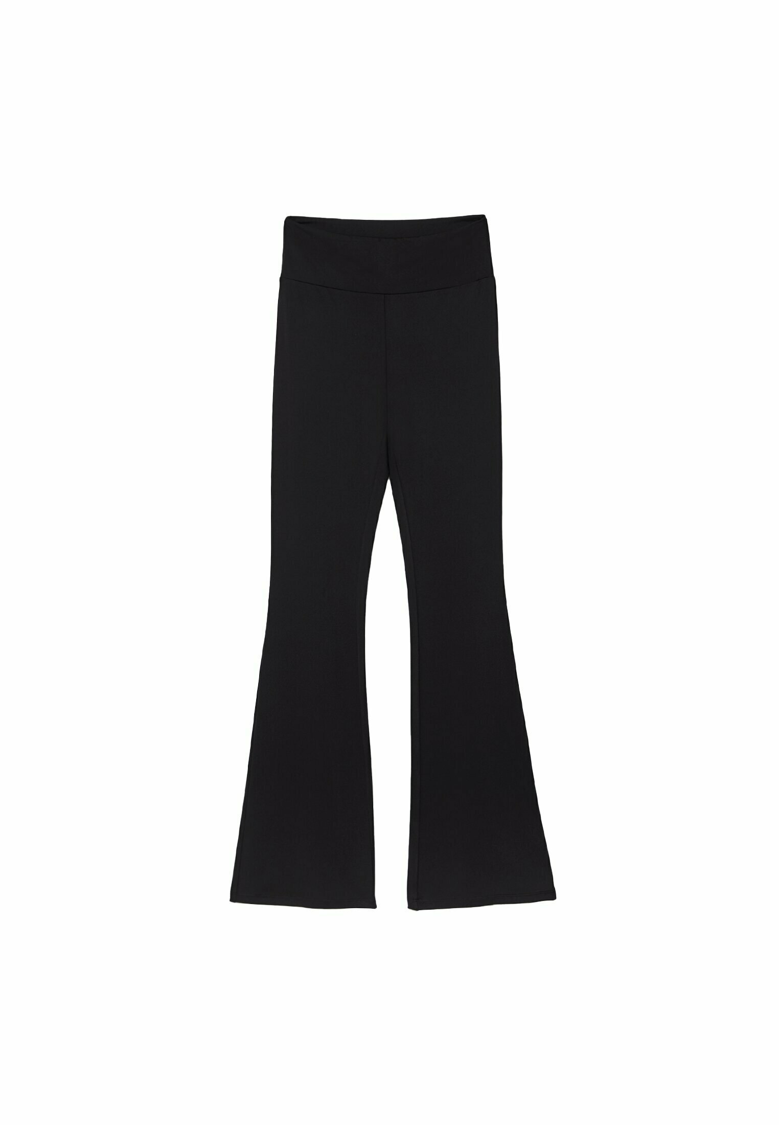 Straight black trousers