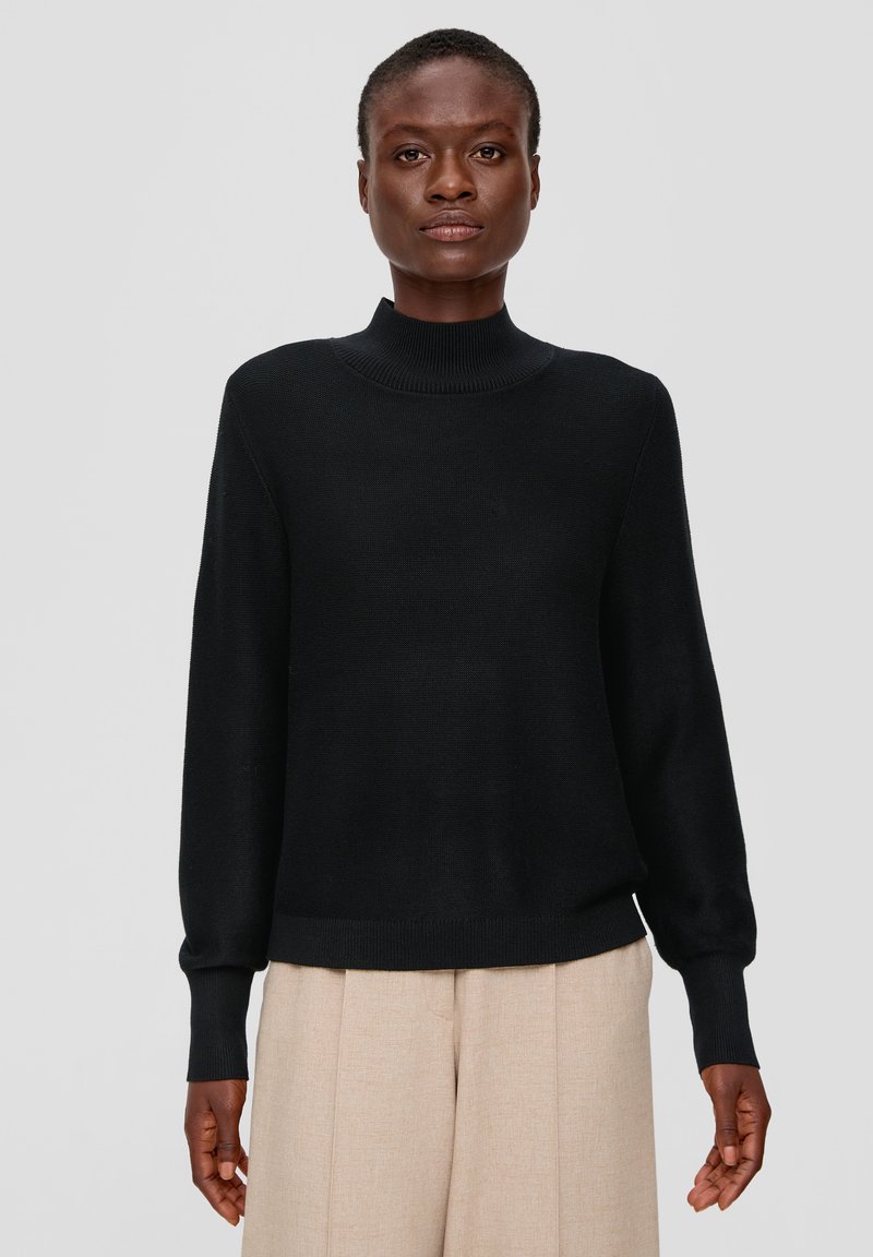 s.Oliver BLACK LABEL AUS MIX - Strickpullover - schwarz