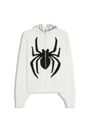 Bershka, SPIDER-MAN ZIP-UP SWEATSHIRT WITH HOOD - Sweat zippé - white