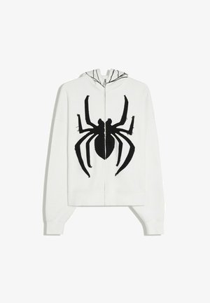 Bershka, SPIDER-MAN ZIP-UP SWEATSHIRT WITH HOOD - Sweat zippé - white