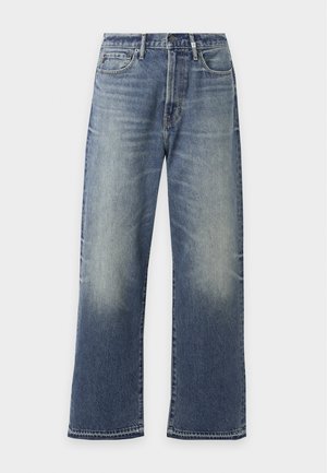 Abercrombie & Fitch, MEDIUM LET DOWN HEM ARCHIVE - Jean baggy - blue denim