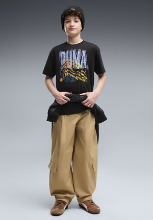 Puma, GRAPHIC RELAXED SPORTS TEE B - Camiseta estampada - puma black