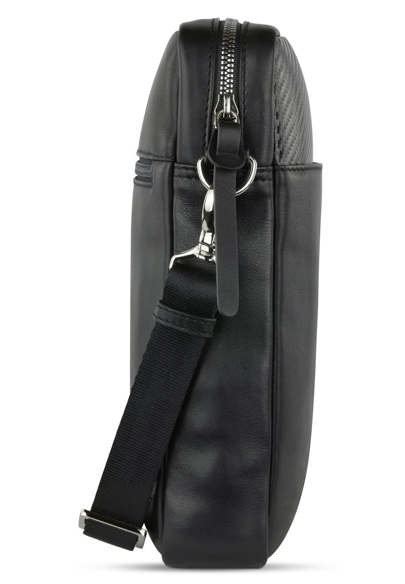 Bugatti Rico Mini Borsa A Tracolla In Similpelle Pregiata - Comoda E Piatta Per Uomo, Colore Nero