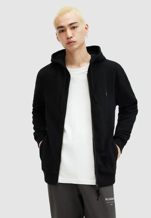 Felpa con zip - black