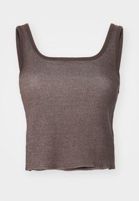THOMSON CROPPED TANK - Top - dark brown
