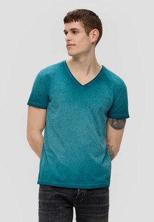 QS, T-shirt basique - petrol