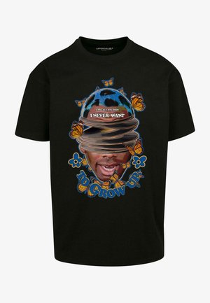 GROW UP - Nyomott mintás póló - black