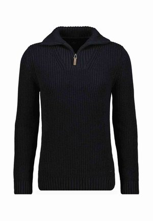 Ragman, STRICKPULLOVER MIT TROYER-KRAGEN - Strickpullover - schwarz