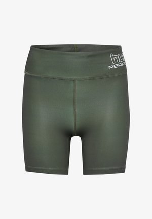 Prestandashorts i mörkgrön kvalitet med en slät textur, med en bred midjeresår och flata sömmar för komfort.