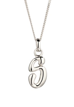 Elli, HALSKETTE MELTED BUCHSTABE S 925 STERLING SILBER - Collier - silver-coloured