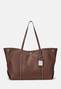 Lauren Ralph Lauren PEBBLED LEATHER LARGE EMERIE TOTE BAG - Weekend bag - dark mahogany
