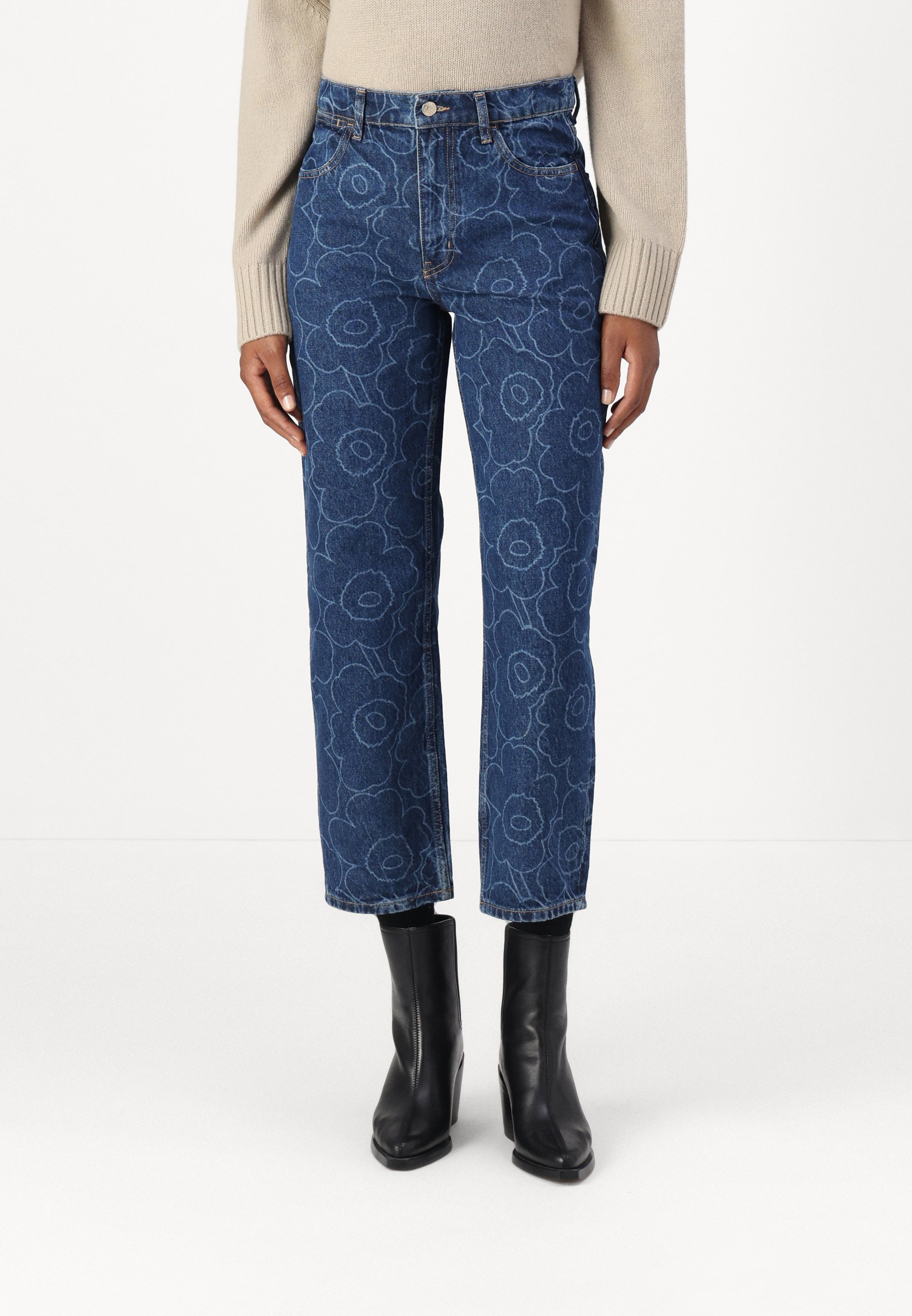 Marimekko BARREL Relaxed Fit farkut Unikko Denim sininen Denim Marimekko BARREL Relaxed Fit farkut Unikko Denim sininen Denim