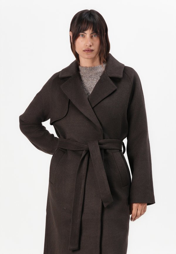 LUNA - Classic coat - turkish coffee2