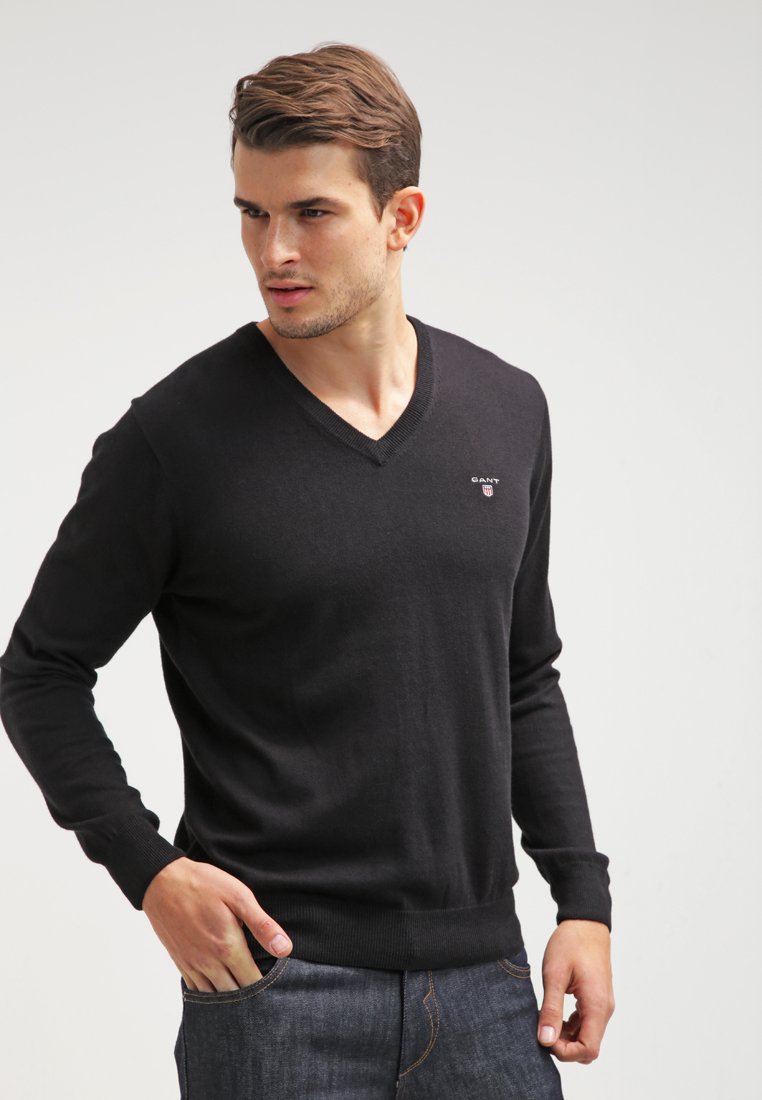 GANT COTTON WOOL V-NECK - Jumper 