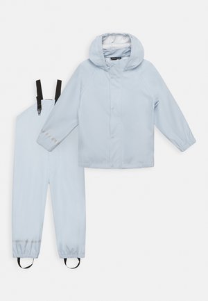 NKNDRY RAIN SUSPENDERS UNISEX SET - Spodnie przeciwdeszczowe - heather