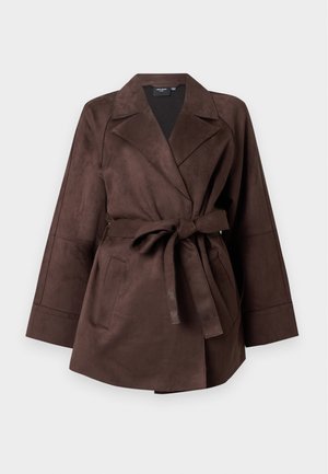 Vero Moda Curve, VMCJOSELINA JACKET - Giacca in similpelle - coffee bean