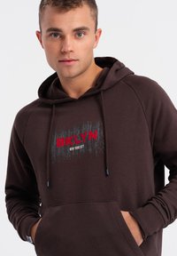Ombre Jersey con capucha - dark brown