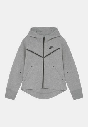 Nike Sportswear HOODIE - Sweat zippé - dark grey heather/white