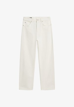 Massimo Dutti, HIGH-WAIST BARREL FIT JEANS - Jeans baggy - white
