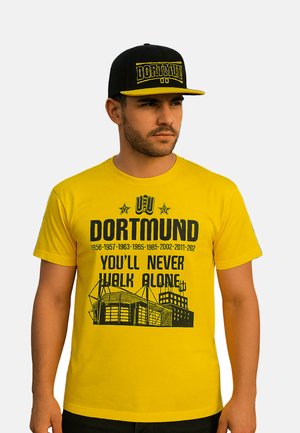 DORTMUND - YOU LL NEVER WALK ALONE - T-Shirt print - gelb