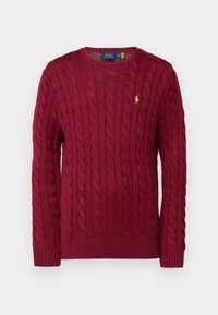 Polo Ralph Lauren CABLE-KNIT COTTON SWEATER Jumper red carpet