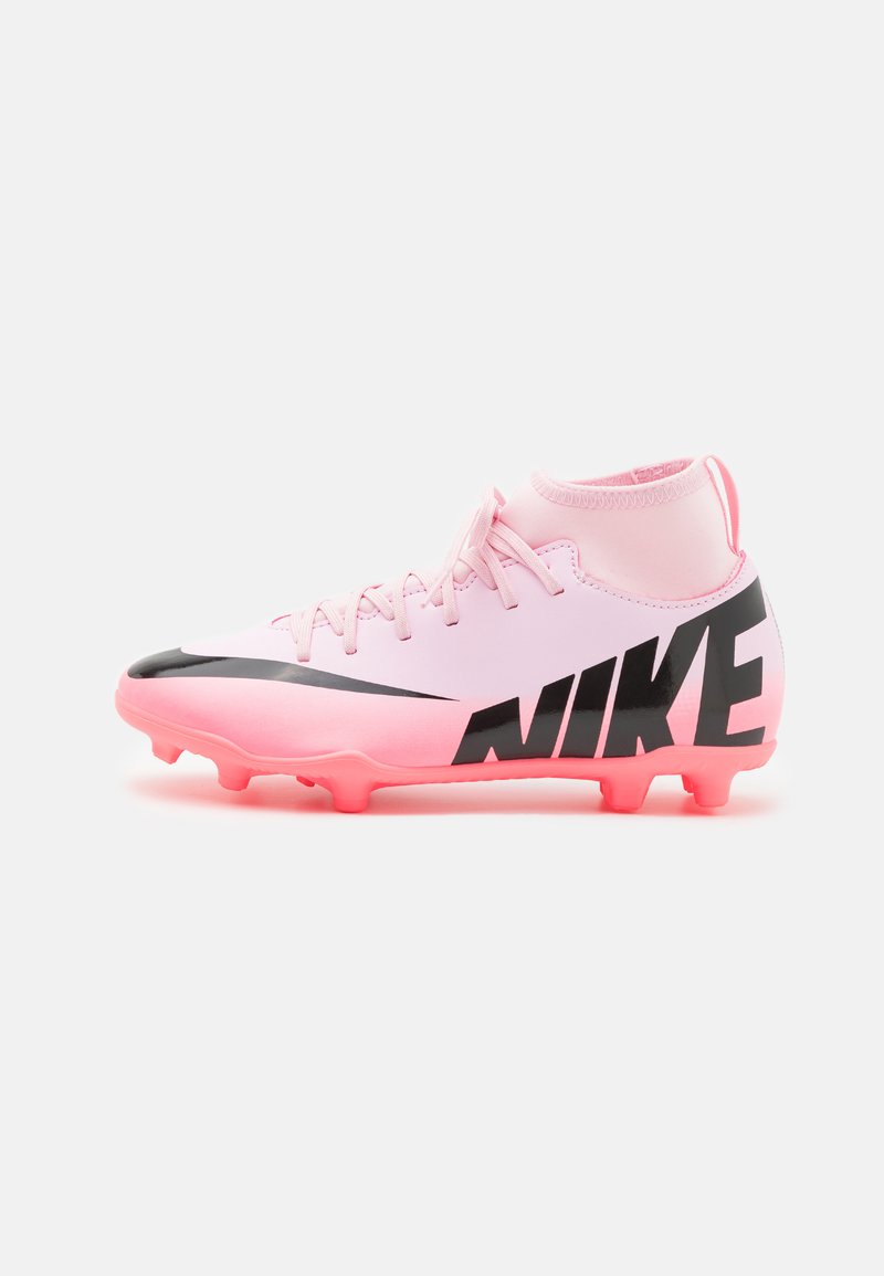 Nike Performance JR MERCURIAL CLUB FG/MG UNISEX - Botines de fútbol para terreno firme - pink foam/black