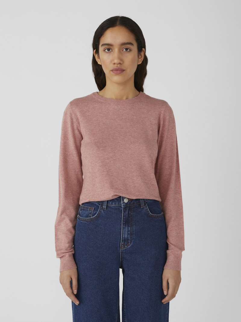 Object OBJTHESS LS O-NECK - Camisola - ash rose