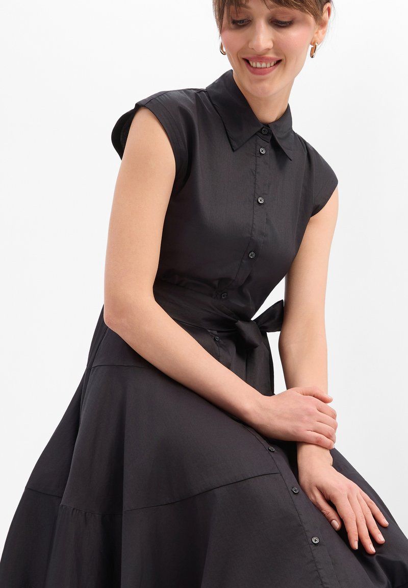 ambiance black dress AMBIANCE KLEID - Shirt - schwarz/black Size:MD/LG beige dress black tights A structured heavy rib Web Collection: Red Dress Collection