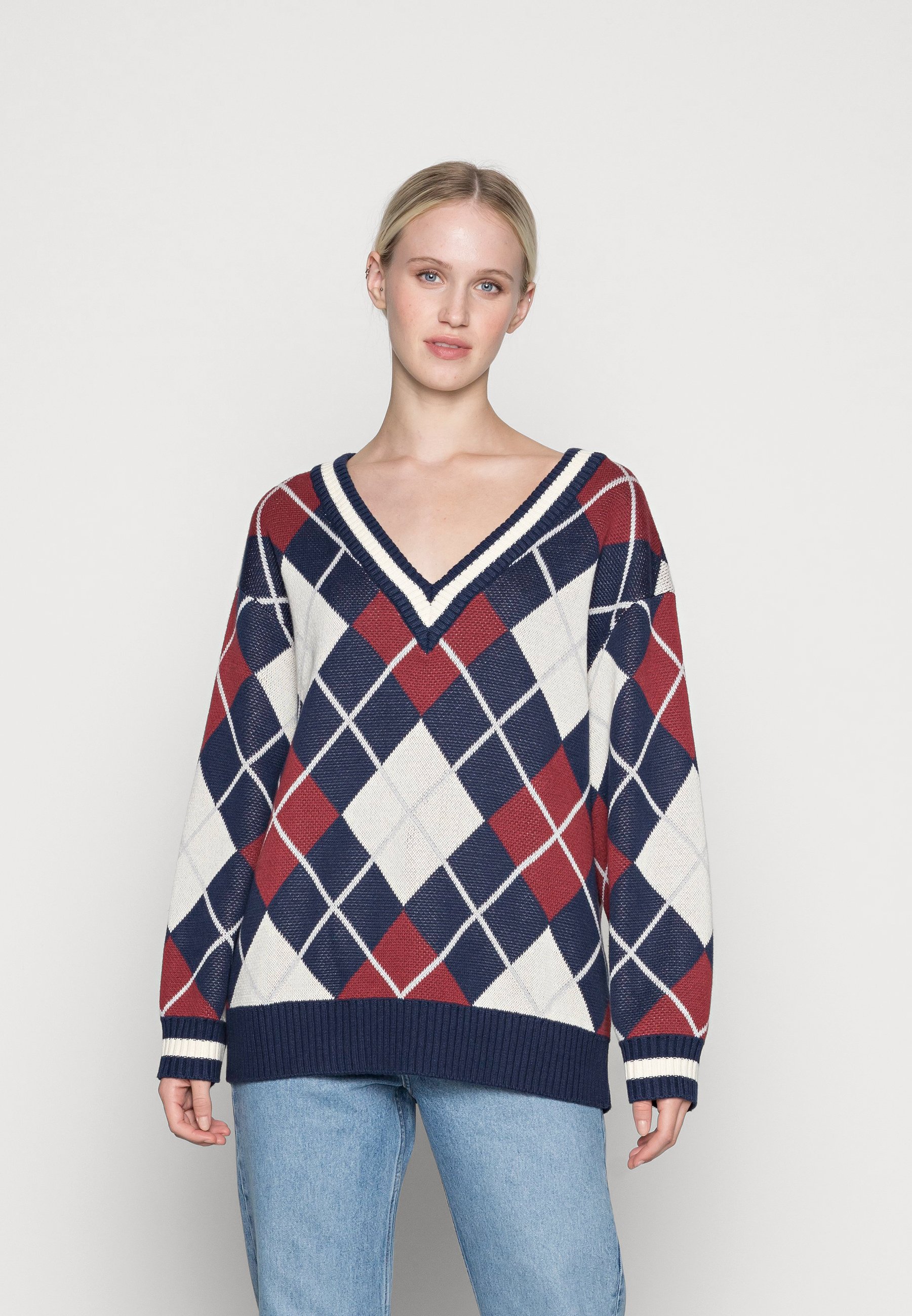 argyle v neck