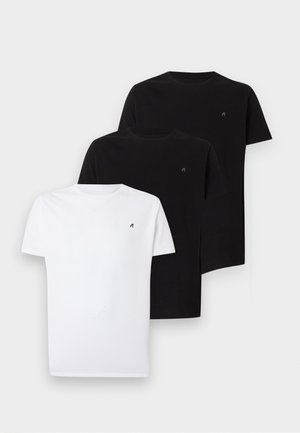 SHIRT 3 PACK - Βασικό μπλουζάκι - black/black/white