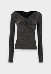 ONLQUEEN GLITTER - Topper langermet - black/silver